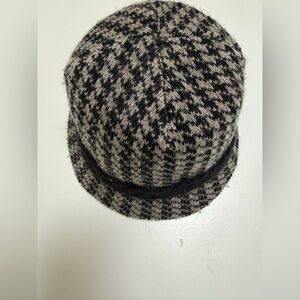 Wool Blend Houndstooth Cloche Bucket Hat